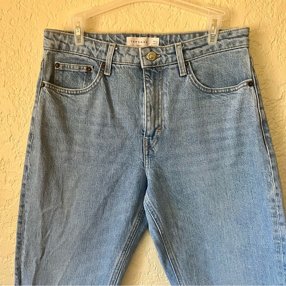 Topshop Raw Hem Crop High Rise Jeans Size 28 - Picture 4 of 11